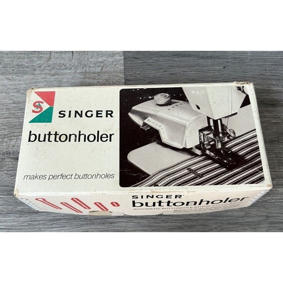 Vintage Singer Buttonholer Model 489500/489510 Complete Original Box + Manual - Picture 2 of 9